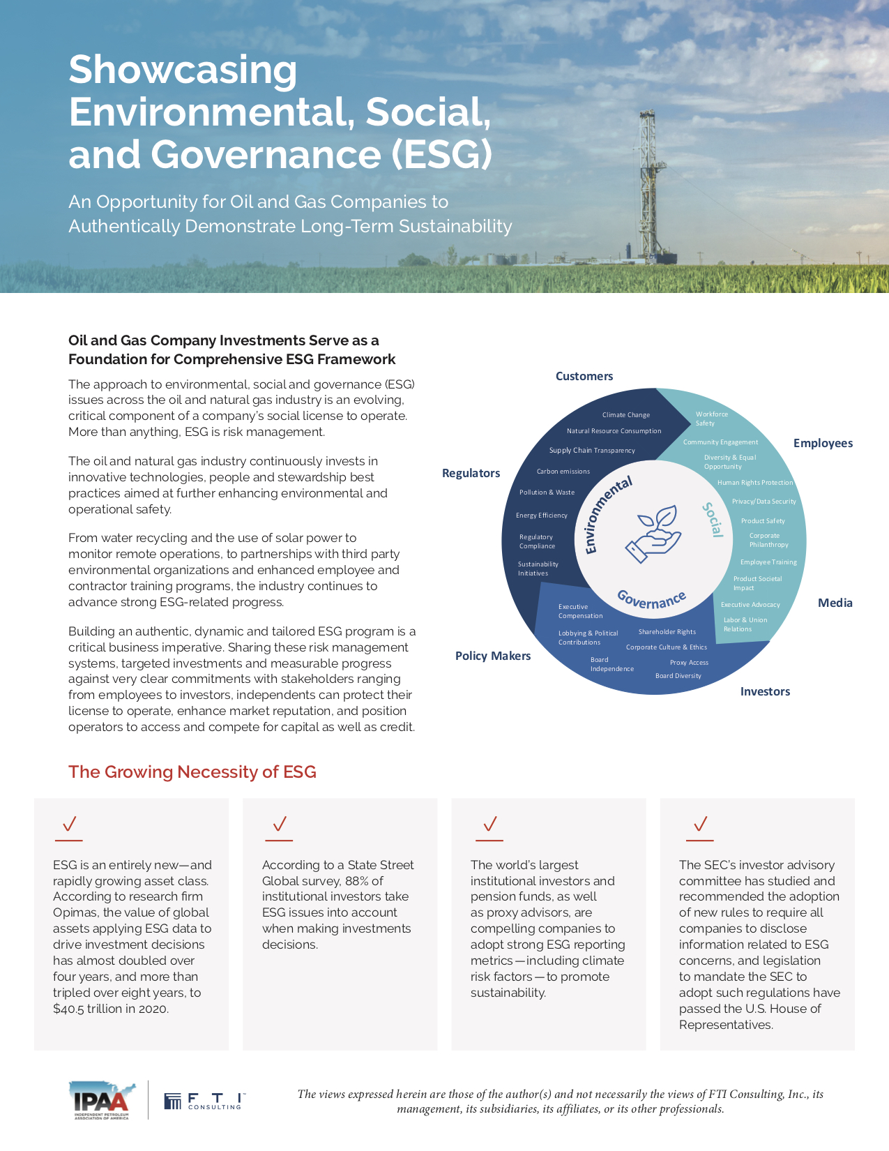 IPAA-FTI ESG Factsheet page 1